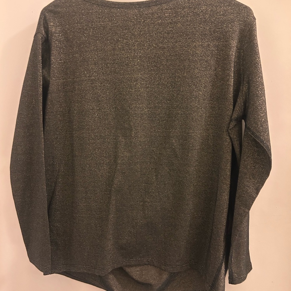 Lululemon Long Sleeve Top Black w Sparkle Size 2 NWOT